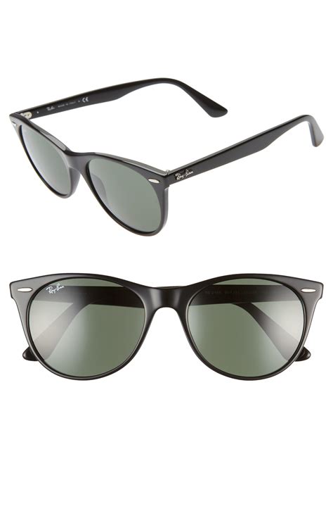 rayban 55mm round sunglasses|More.